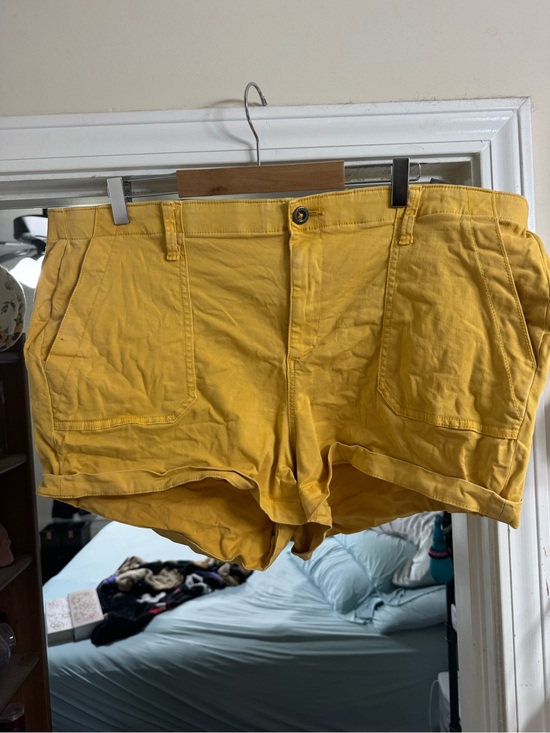 torrid Pants - torrid Mustard Yellow Cotton Shorts